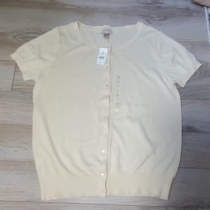 Cream Loft Short Sleeve Cardigan Brand New